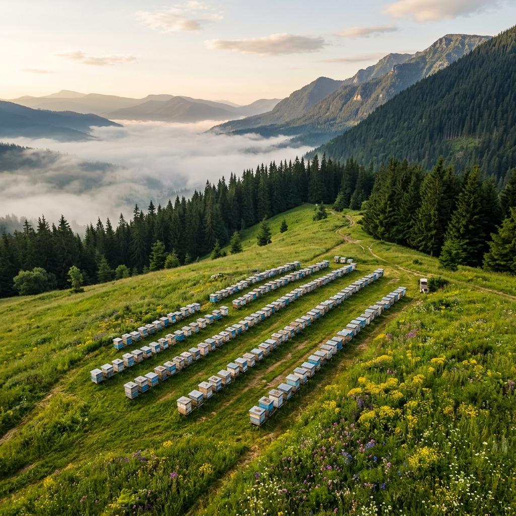 Bergbienenstand auf 900 m Höhe