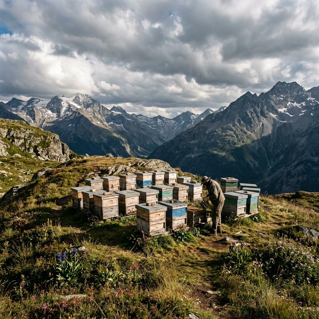 Isolierte Bergbelegstelle auf 1400 m